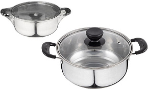 БЕЗ ТМ Кастрюля Promo, объем 1,25л. из нержавеющей стали с крышкой (104613) БЕЗ ТМ Кастрюля Promo, объем 1,25л. из нержавеющей стали с крышкой из жаро