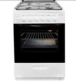 ЛЫСЬВА ГП 40р0 МС-2у с крышкой белая Плита газовая