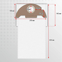 TOPPERR KC 10 Пылесборник синтетический для пылесоса Karcher (Тип 6.904-322.0), 3 шт