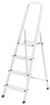 СИБРТЕХ Стремянка, 4 ступени, алюминиевая, Россия 97714 Стремянка