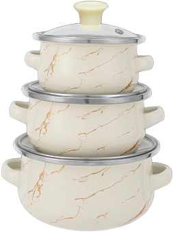 KELLI KL-4400 Кремовый 6 предметов Набор посуды KELLI KL-4400 Кремовый 6 предметов