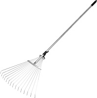 PALISAD стальные, 190 - 520 х 1200 - 1500 мм, 15 зубьев, раздвижные, стальной черенок, 6175655