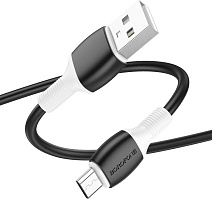BOROFONE (6974443386783) BX84 USB-microUSB 2.4A 1м черный Кабель BOROFONE (6974443386783) BX84 USB-microUSB 2.4A 1м черный