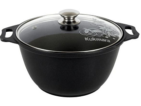 KUKMARA к31а а/пр литая 3,0л стекл/кр Кастрюля KUKMARA к31а а/пр литая 3,0л стекл/кр