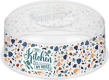 HOMVER Bergamo Терраццо D250мм с декором (бесцветный) 223134301/00 Крышка для СВЧ