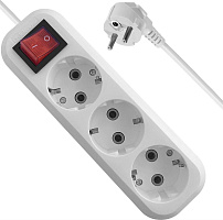 DEFENDER (99361) L330 16 А, 3 роз х 7м , белый Удлинитель