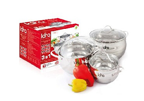 LARA LR02-86 (2.0л, 3.6л, 6.1л) Набор посуды