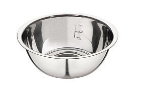 MALLONY Миска Bowl-Roll-24, объем 2500 мл, из нерж стали, зеркальная полировка, диа 24 см (003278) Миска