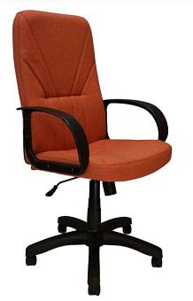 ЯРКРЕСЛА Кр37 ТГ ПЛАСТ К28 (ткань Крафт оранжевая) Кресло компьютерное