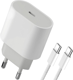 DEFENDER (83222) UPA-121 20W, USB C,кабель Type-C,белый СЗУ