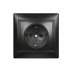 SMARTBUY (SBE-01b-16-S1-Z-c) Венера, 1-местная, черный Розетка