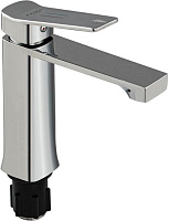 FABIA 9741 Смеситель для раковины шаровый, литой квадратный корпус, цвет ХРОМ