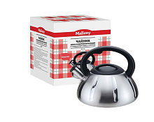 MALLONY Чайник из нерж. стали MAL-066, 3 литра, цельнометаллический, матовый,со свистком (910086) Чайник MALLONY Чайник из нерж. стали MAL-066, 3 литр