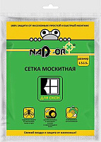 NADZOR Сетка москитная для окон, 1,5*1,5 м, белая, в пакете, MSN015P Сетка москитная для окон