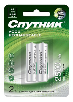 СПУТНИК Аккумулятор NI-MH HR6 2500 MAH Аккумулятор
