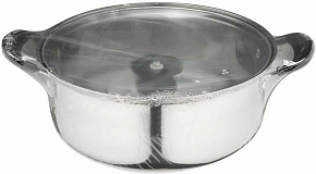 БЕЗ ТМ Кастрюля Promo, объем 2,9 л, из нержавеющей стали с крышкой из жаропрочного стекла (104615) БЕЗ ТМ Кастрюля Promo, объем 2,9 л, из нержавеющей 