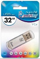 SMARTBUY (SB32GBVC-S) 32GB V-CUT SILVER USB флеш