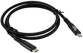 ELTRONIC Кабель Type-C to Type-C 1.0м ( 1-59) 240W нейлоновая оплетка (черный) в пакете