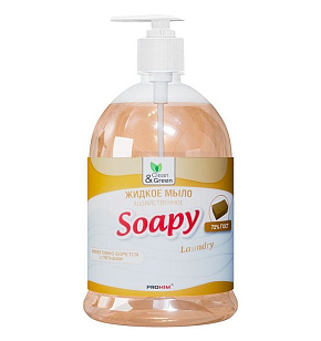 CLEAN&GREEN CG8097 Soapy хозяйственное с дозатором 1000мл Жидкое мыло