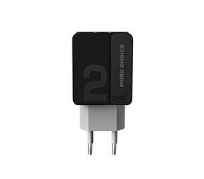 MORE CHOICE (4627151191911) NC46i 2USB 2.4A для 8-pin 1м Black Grey СЗУ