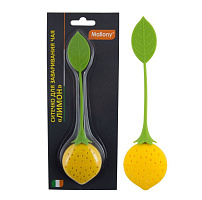 MALLONY Ситечко для заваривания чая "Лимон" TI-Lemon, р-р 15*3,5 см (силикон) (001798) Ситечко для заваривания