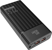 AKSBERRY (6900295650017) E202 Riffles PD22,5w 20000mAh (черный) Повербанк