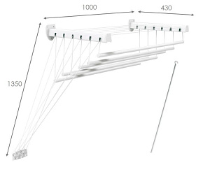 VIOLET Level 100 потолочно-настенная 6м 33100 Сушилка для белья