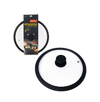 MALLONY Крышка стеклянная с силиконовым ободком CAPPELLO, 26 см диа, сил ручка (003545) Крышка MALLONY Крышка стеклянная с силиконовым ободком CAPPELL