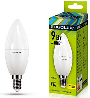ERGOLUX (13167) LED-C35-9W-E14-3K Лампа светодиодная