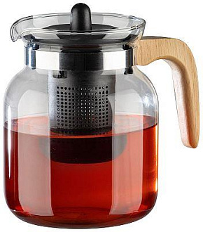 MALLONY Чайник заварочный, La Caffetteria, объём: 1500 мл, с деревянной ручкой/фильтр из полипропилена (910134) MALLONY Чайник заварочный, La Caffette