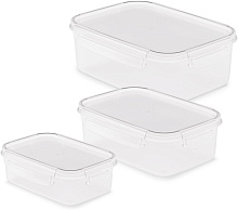 АЛЬТЕРНАТИВА М8503 для СВЧ "Прайм" прямоугольных (3 предмета)(на защелках) (Стандарт качество)