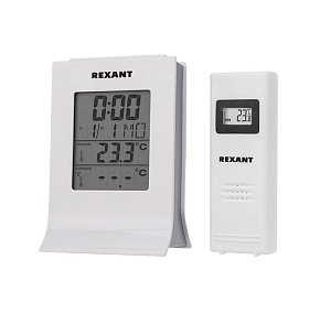 REXANT (70-0595) МЕТЕОСТАНЦИЯ С БЕСПРОВОДНЫМ ВЫНОСНЫМ ДАТЧИКОМ Метеостанция