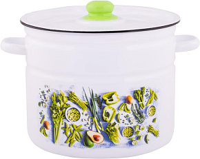 APPETITE 1с200с Свежая зелень эмал цил 9,0л Кастрюля APPETITE 1с200с Свежая зелень эмал цил 9,0л