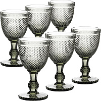 LORAINE 60437 Набор бокалов 340 мл 6 шт серый LR (х4)