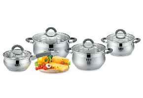 LARA LR02-93 Bell набор посуды 8пр. ПОДАРОК LARA LR04-36 500мл Посуда LARA LR02-93 Bell набор посуды 8пр. ПОДАРОК LARA LR04-36 500мл