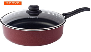 SCOVO СЭ-019 expert со стекл. крышкой д.26 см Сотейник SCOVO СЭ-019 expert со стекл. крышкой д.26 см