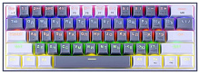 REDRAGON (70675) Fizz Радужн,61 клав,тих,серо-бел. Клавиатура
