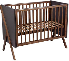 POLINI Кровать детская kids Porto 1300 графит-дуб крафт (1 кор.) Мебель для новорожденных