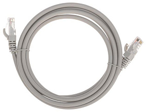 REXANT (02-0290-2) Патч-корд U/UTP, CAT 6, RJ45-RJ45, 26AWG, LSZH, серый, 2м