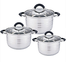 WEBBER BE-623/6 Набор посуды 6 пр Набор посуды из нерж.стали WEBBER BE-623/6 Набор посуды 6 пр