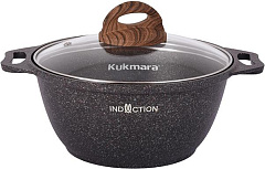KUKMARA Кгои22а а/пр литая 2,0л стекл/кр Granit ultra original индукция Кастрюля