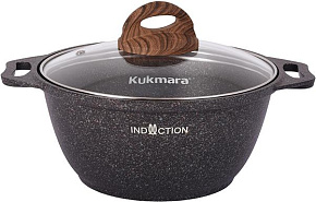 KUKMARA Кгои22а а/пр литая 2,0л стекл/кр Granit ultra original индукция Кастрюля