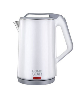 HOMESTAR HS-1036 (1,8л. металл/пластик) белый Чайник элекрический