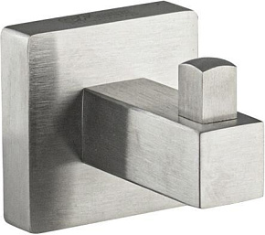 GFMARK 87110 Крючок одинарный, из нержавеющей стали, с квадратным основанием, цвет САТИН