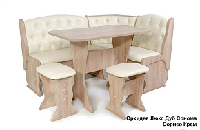 БИТЕЛ ОРХИДЕЯ ЛЮКС Дуб Сонома/Крем (кремовый) Набор мебели для кухни