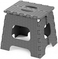 АЛЬТЕРНАТИВА М3122 Табурет "Плетенка" малый складной (графитовый) (Стандарт качество)