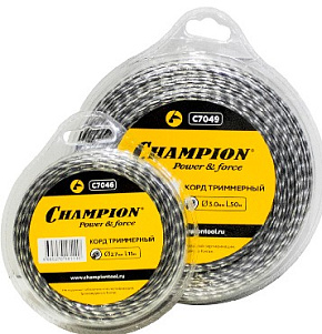 CHAMPION C7046 Tri-twist 2.7мм*15м (витой треугольник) Леска для триммера