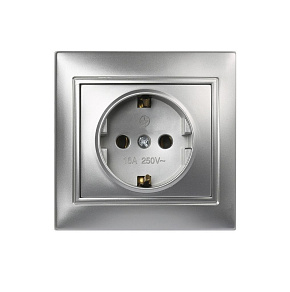 SMARTBUY (SBE-01s-16-S1-Z-c) Венера, 1-местная, серебро Розетка
