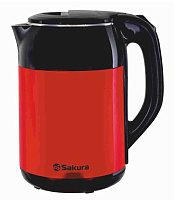 SAKURA SA-2168BR 1,8л черный/красный Чайник электрический