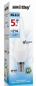 SMARTBUY (SBL-C37Tip-05-40K-E14) 5W/4000/E14 Лампа светодиодная